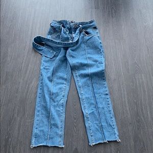 Never worn Belted front seam Jean